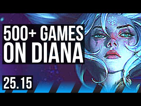 DIANA vs AZIR (MID) | 11/2/11, 500+ games, Dominating | KR Challenger | 25.15