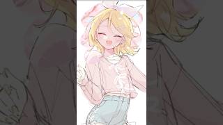 リン♡ #鏡音リン #お絵描き #イラストメイキング #drawing