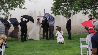 Bride & Groom "Blow Away" Their Guests During Dust Storm