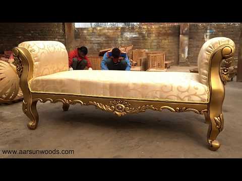 Wooden royal settee bed bench