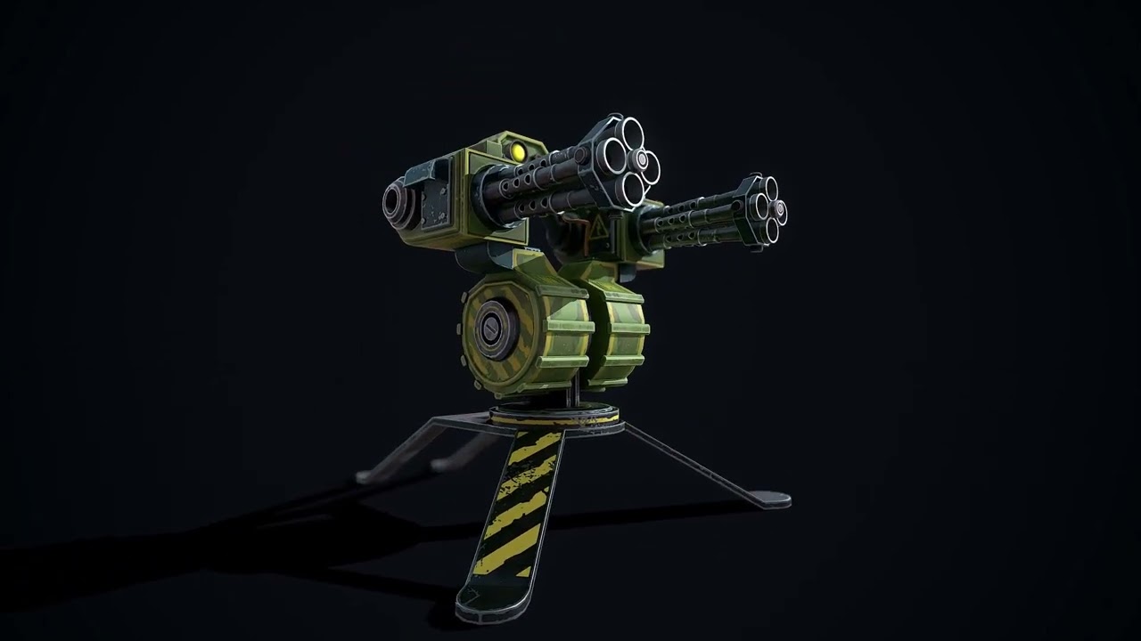 Torreta Sentinela Estilizada Modelo 3D
