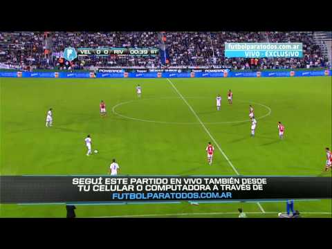 Fútbol en vivo. Vélez - River. Fecha 15. Torneo Inicial 2013 . Fútbol Para Todos.