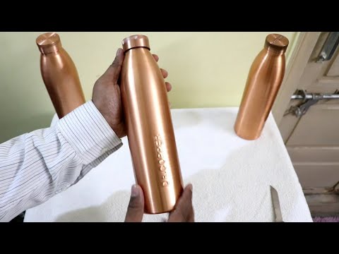 Copper seamless water bottle unboxing and review