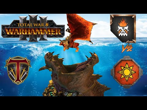 THE SHREDDER OF LUSTRIA IN TOURNEY | Chaos Dwarfs  vs Lizardmen - Total War Warhammer  3