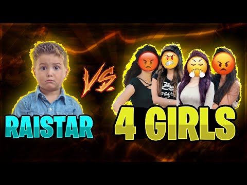 Solo Vs Squad || Raistar Vs 4 India Girls Clash Squad Challenged ||  Garena Free Fire