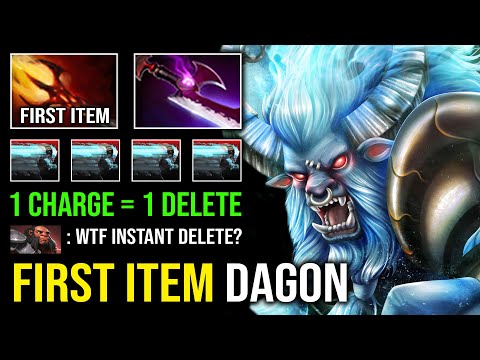 WTF 1st ITEM Dagon Instant 1 Shot Charge Hyper Mid Spirit Breaker 100% Perma Bash Dota 2