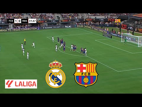 Real Madrid vs Barcelona (3-2) | La Liga 2023/24 | Efootball Pes 21 Gameplay