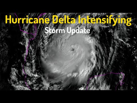 Hurricane Delta Intensifying in the Gulf of Mexico