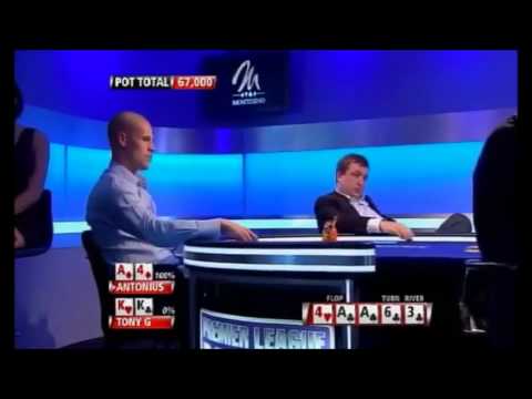 PATRICK ANTONIUS TRIPLE CHECKS A FULL HOUSE TO TILT TONY G ON THE RIVER. CLASS!