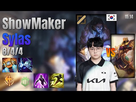 ShowMaker Mid Sylas vs Azir lol KR solo rank Full Game 15.14 | 쇼메이커 사일러스 vs 아지르