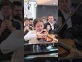 Child PRODIGY SISTERS play Vivaldi Winter with me on the violin in Rome Airport! 🎻😍