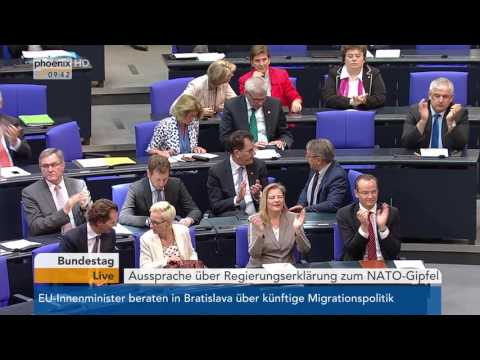 Aussprache über Regierungserklärung: Bundestag zum Nato-Gipfel am 07.07.2016