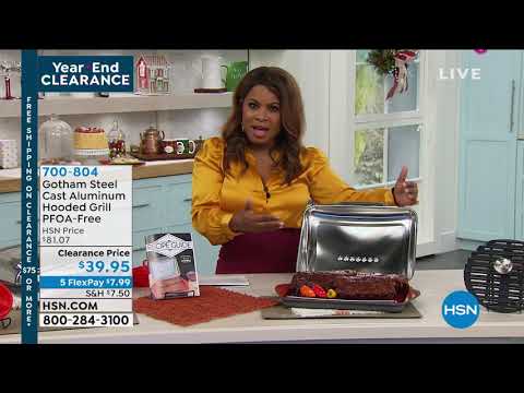 Gotham Steel Cast Aluminum Hooded Grill PFOAFree