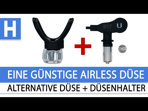 Günstige Düse + Düsenhalter alternative für Airless Spritzgeräte!