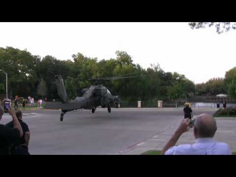 AH-64D Apache Longbow Helicopter Landing for Park Cities Fourth of July Celebration
