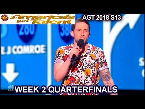 Samuel J Comroe Stand Up Comedian  LAUGH ABOUT DOGS  QUARTERFINALS 2 America's Got Talent 2018 AGT