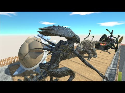 XENOMORPH AND BLASTOISE OASIS DEATH RUN - Animal Revolt Battle Simulator