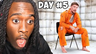 Kai Cenat Reacts to MrBeast 7 Days In Solitary Con