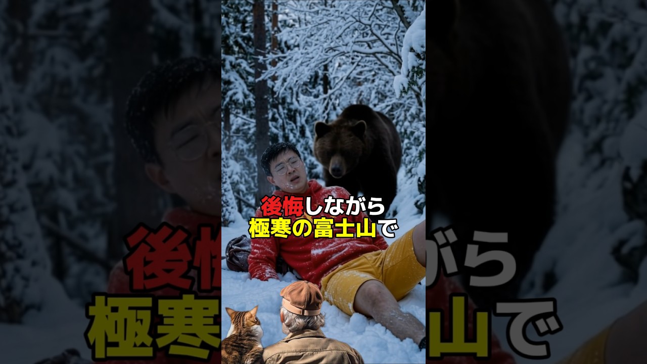 閉山中の富士山に入る観光客！一体どうなるのか？　#shorts #日本 #ジョーク #スカッと #富士山