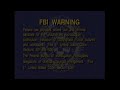 FBI Warning 2001