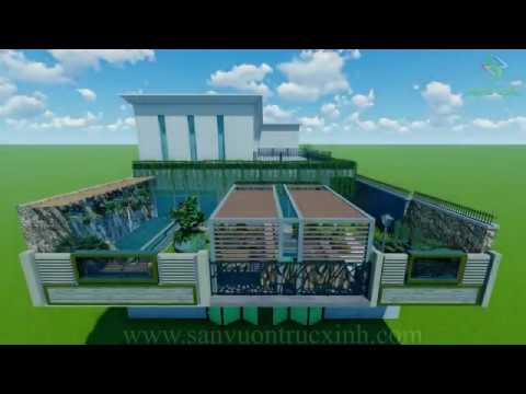 Phối Cảnh 3D Sân Vườn Sân Thượng Biệt Thự Tại Eakar ĐakLak