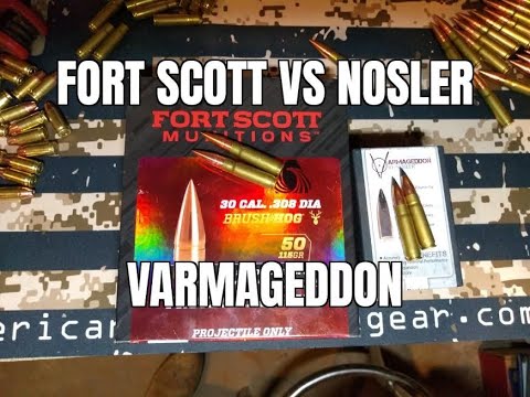 Fort Scott Munitions VS  Nosler Varmageddon Accuracy Test