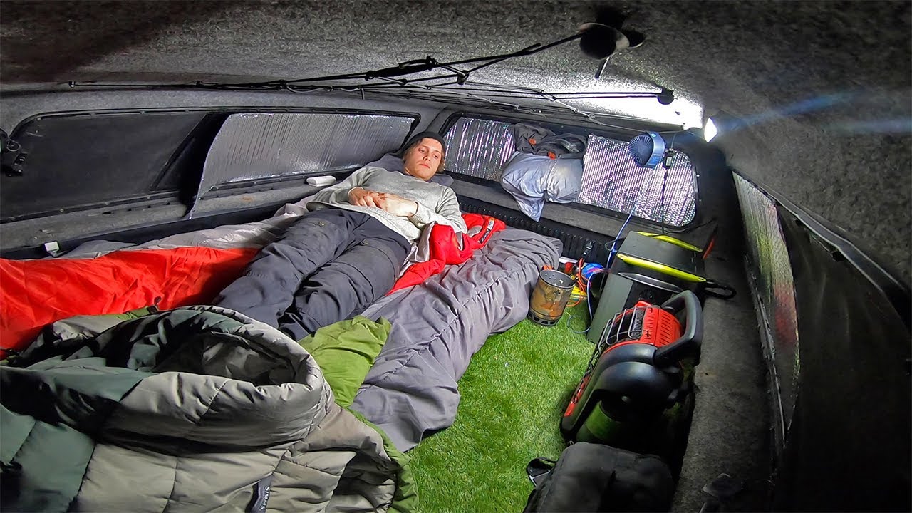 Truck Camping in -19 degrees
