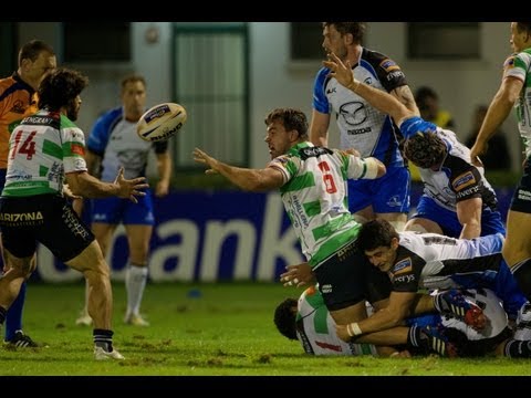 Simone Favaro tackled inches short Benetton Treviso v Connacht 4th Oct 2013