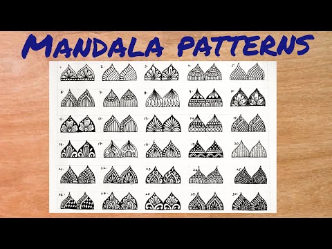 30 Mandala Petal Patterns Mandala Patterns for Beginners step by step Part 2 mandala patterns