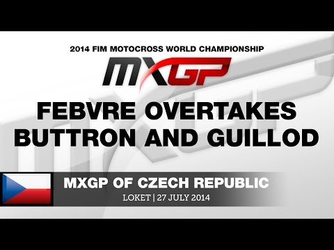 MXGP of Czech Republic 2014 Febvre overtakes Butron & Guillod - Motocross