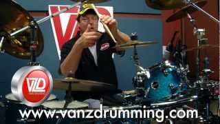 How to Play Drums - Cowbell Fill Build and a stick flip, sort of -  Vanz Drumming