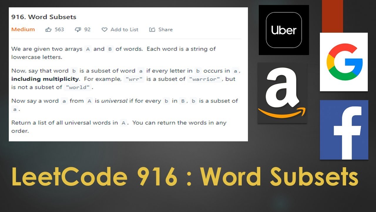 Word Subsets | LeetCode 916