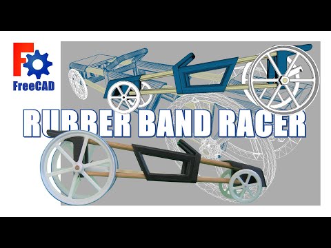 FreeCAD: 3D Printed Rubber Band Racer