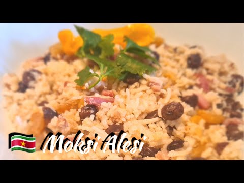 🇸🇷 Moksi Alesi recept|Surinamese smoked bean rice recipe|