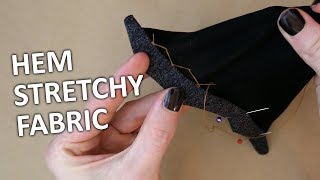 Invisible Hem on a Stretchy Fabric    |    Impatient Tutorials