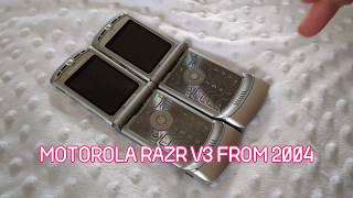 Motorola razr V3 (2004) start up & shutdown