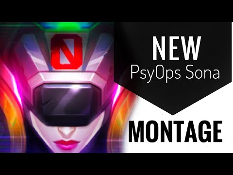 NEW SKIN!!! PsyOps Sona |  All Chromas spotlight, runes and game highlights | League of legends