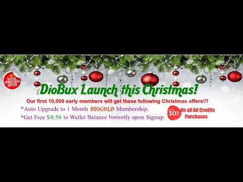 Новинка! Без вложений! DioBux официальный запуск 25 12 18 г