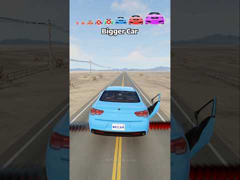 Big And Small Cars vs Sharp Spikes #shorts | BeamNG.Drive