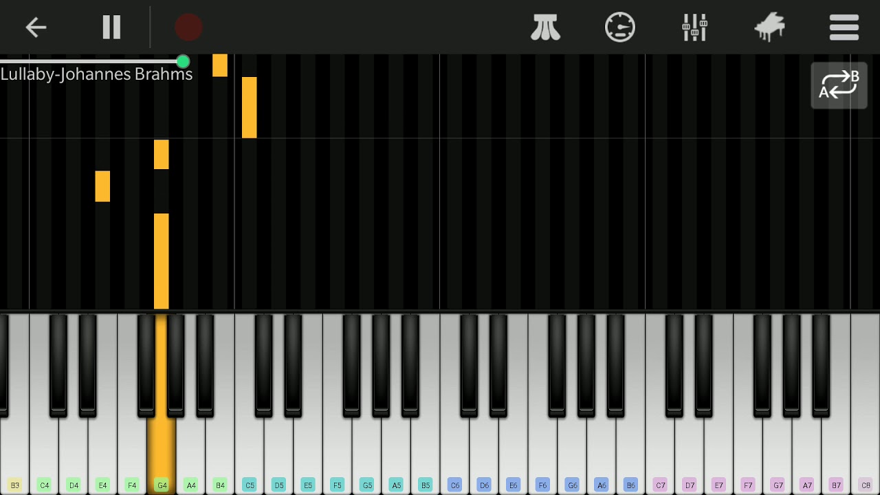 Lullaby - Johannes Brahms (The Perfect Piano) (Easy)