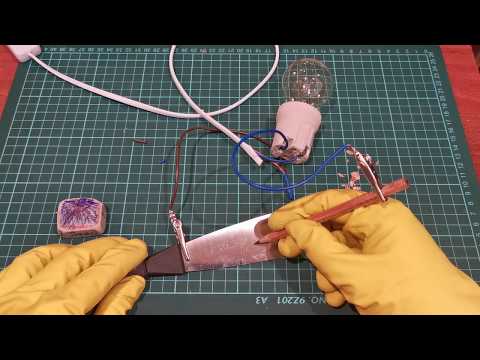 Электрогравер из карандаша и лампочки. Тест