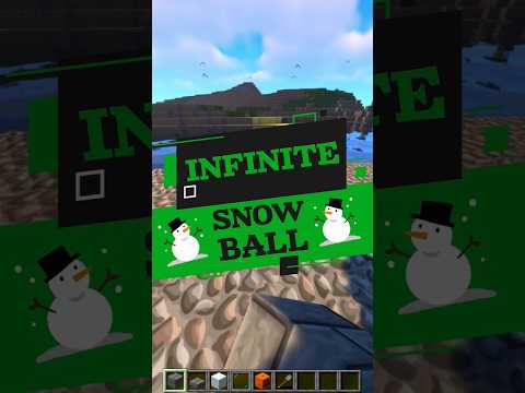 DAILY MINCRAFT - Infinite Snow Ball Farm in Minecraft - Winter Wonderland Creation! #shorts