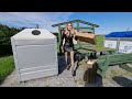 Granate Styling Walking In Public Recycling Glass Bottles In Container Miniskirt High Heels