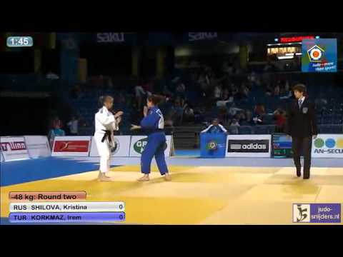 Judo 2013 European Championships Cadets Tallinn: Shilova (RUS) - Korkmaz (TUR) [-48kg]