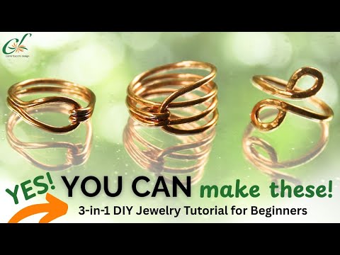 3 Easy Wire Wrapped Ring Tutorials for Beginners | Copper DIY Jewelry