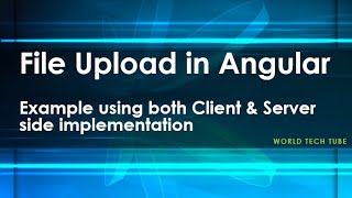 How to upload file using Angular & Asp.Net WEB API | Image file upload in angular with WEB API