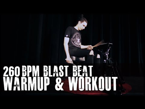 260 BPM Blast Beat Workout & Warm Up Exercise - James Payne