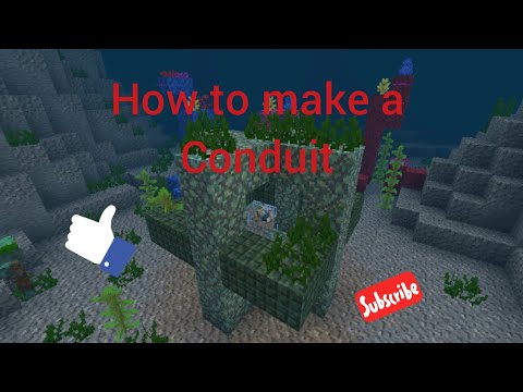 How to make the conduit in minecraft