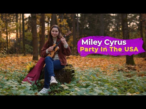 Party In The USA - Miley Cyrus. Amina Khafizova ukulele cover with chords