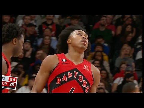 Scottie Barnes Finishes with the Left Hand 🔥🔥 - Raptors vs Hawks | 1/14/2023